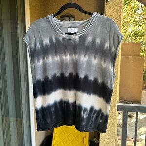 Evereve Black and Gray Tie-Dye Sweatshirt